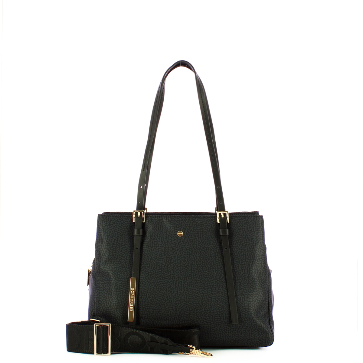 Borbonese Borsa a spalla Medium Dark Black - 4 Borbonese Borsa a spalla Medium Dark Black - 4