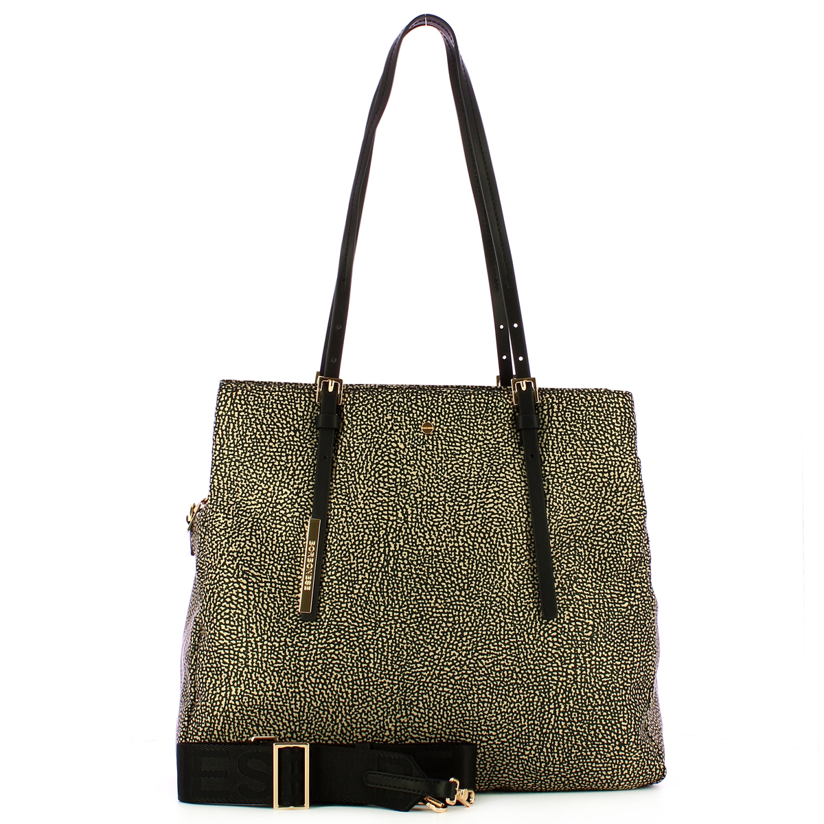 Borbonese Borsa a spalla Large OP Naturale Nero - 4 Borbonese Borsa a spalla Large OP Naturale Nero - 4