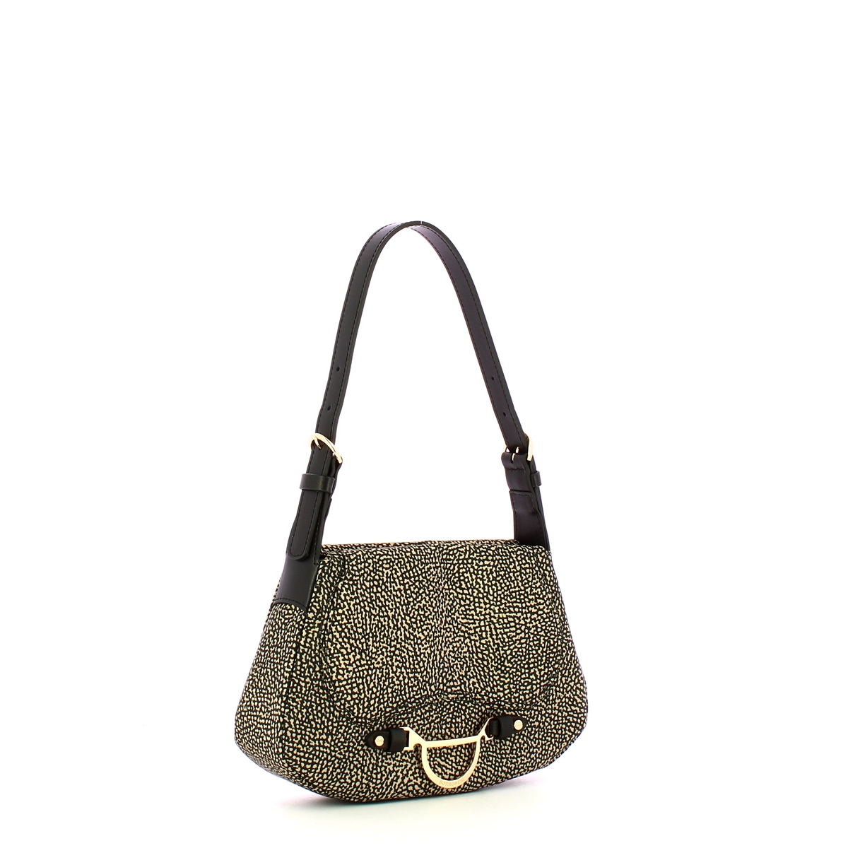 Borbonese Mini Borsa a mano Capri OP Naturale Nero - 2 Borbonese Mini Borsa a mano Capri OP Naturale Nero - 2