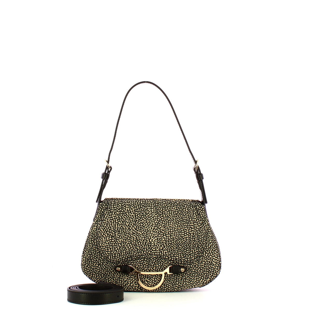 Borbonese Mini Borsa a mano Capri OP Naturale Nero - 4 Borbonese Mini Borsa a mano Capri OP Naturale Nero - 4