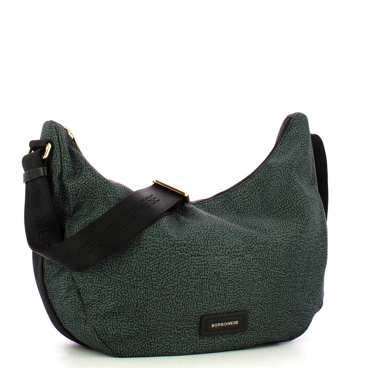 Borbonese Tracolla Luna Bag Medium Peltro - 2 Borbonese Tracolla Luna Bag Medium Peltro - 2