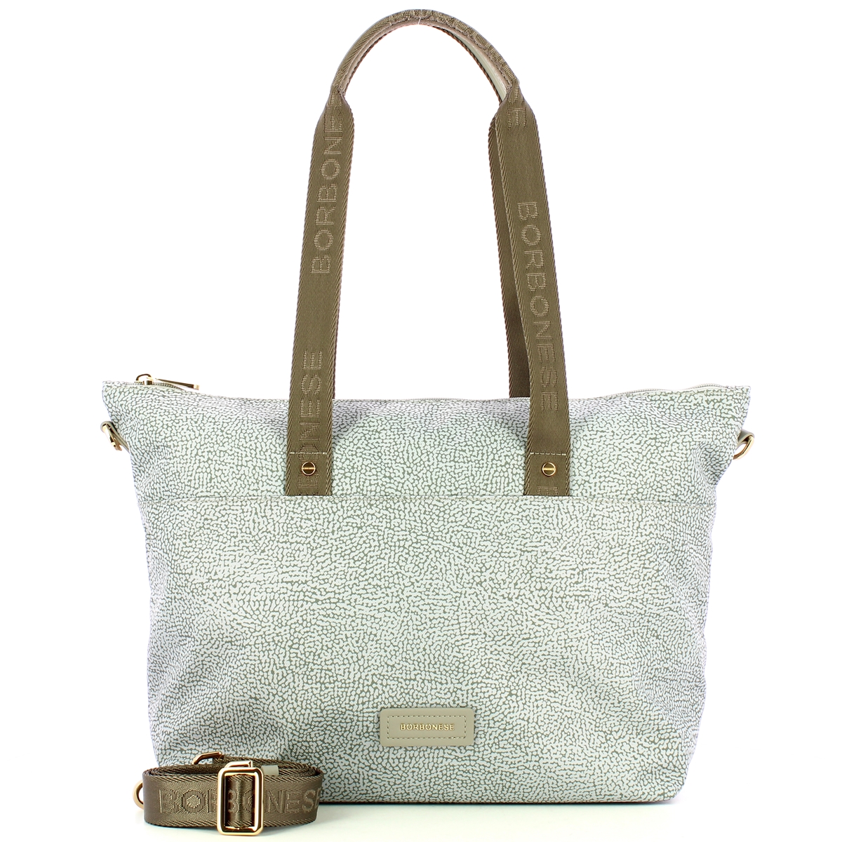 Borbonese Borsa Shopping Large Grigio Chiaro Grigio - 4 Borbonese Borsa Shopping Large Grigio Chiaro Grigio - 4