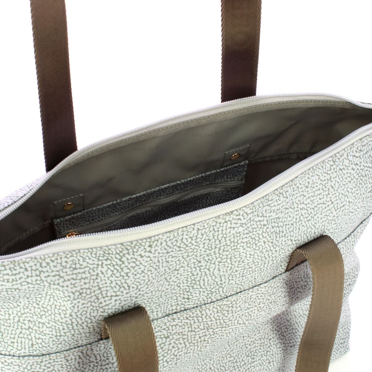Borbonese Borsa Shopping Large Grigio Chiaro Grigio - 5 Borbonese Borsa Shopping Large Grigio Chiaro Grigio - 5