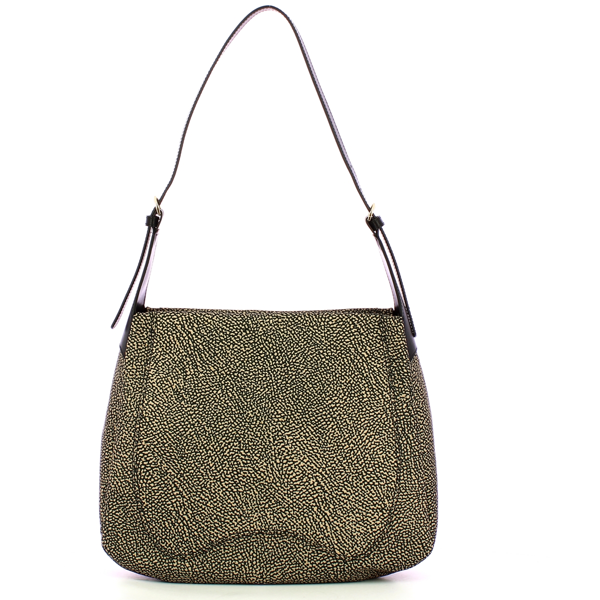 Borbonese Borsa a spalla Hobo M Op Naturale Nero - 3 Borbonese Borsa a spalla Hobo M Op Naturale Nero - 3