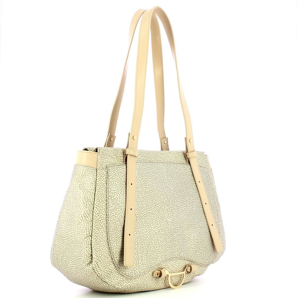 Borbonese Borsa Shopping Medium Sabbia - 2 Borbonese Borsa Shopping Medium Sabbia - 2