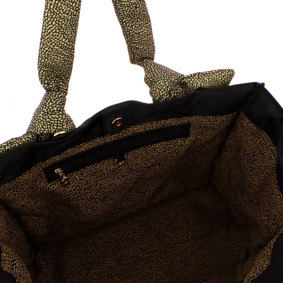 Borbonese Borsa Shopping L Nero OP Naturale - 5 Borbonese Borsa Shopping L Nero OP Naturale - 5
