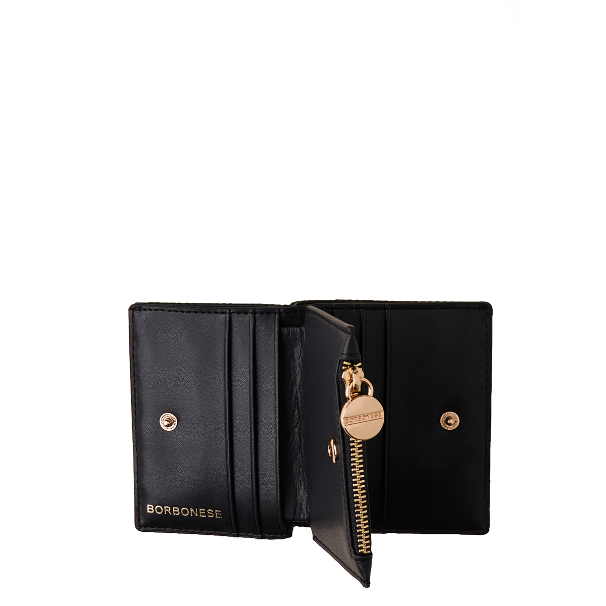 Borbonese Portafoglio Small Dark Black - 2 Borbonese Portafoglio Small Dark Black - 2