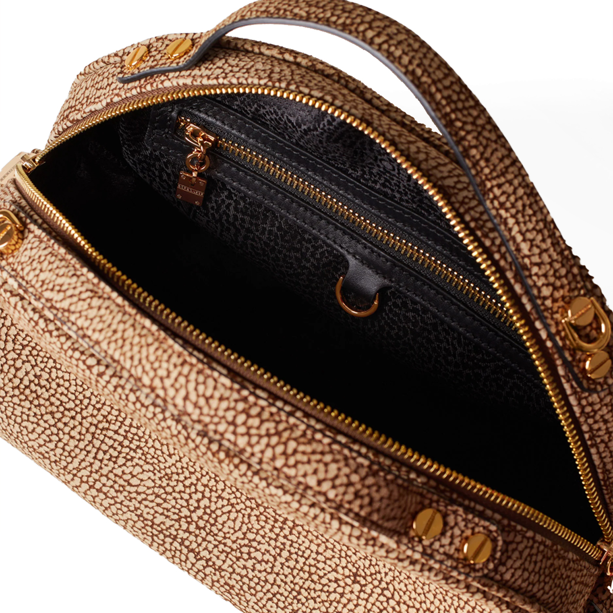 Borbonese Borsa a mano Sexy Bag Small in camoscio OP Naturale - 5