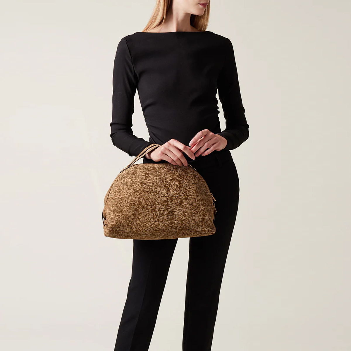 Borbonese Bauletto Sexy Medium OP Naturale - 2