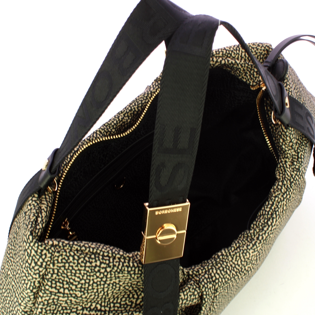 Borbonese Borsa a mano Medium OP Naturale Nero - 5 Borbonese Borsa a mano Medium OP Naturale Nero - 5