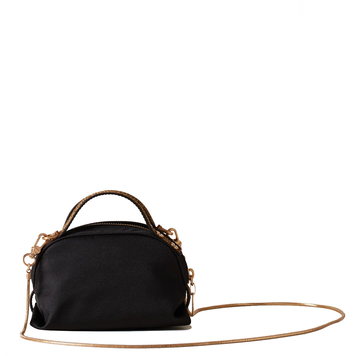 Borbonese Bauletto Sexy Bag Mini Nero OP Naturale - 4 Borbonese Bauletto Sexy Bag Mini Nero OP Naturale - 4