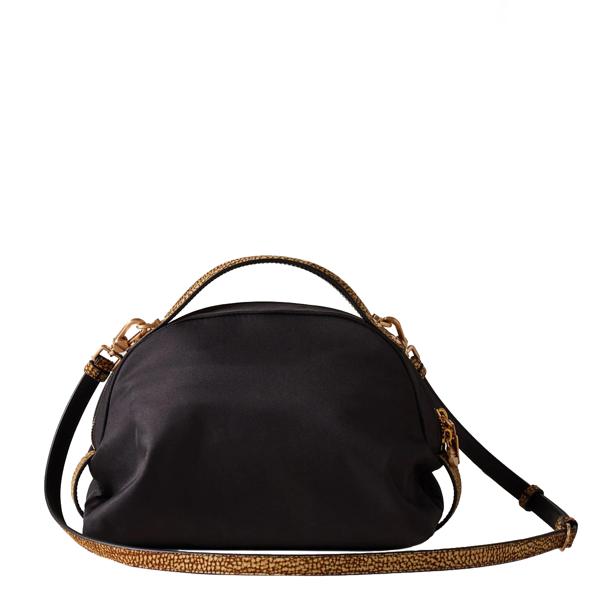 Borbonese Bauletto Sexy Bag Small Nero OP Naturale - 4 Borbonese Bauletto Sexy Bag Small Nero OP Naturale - 4