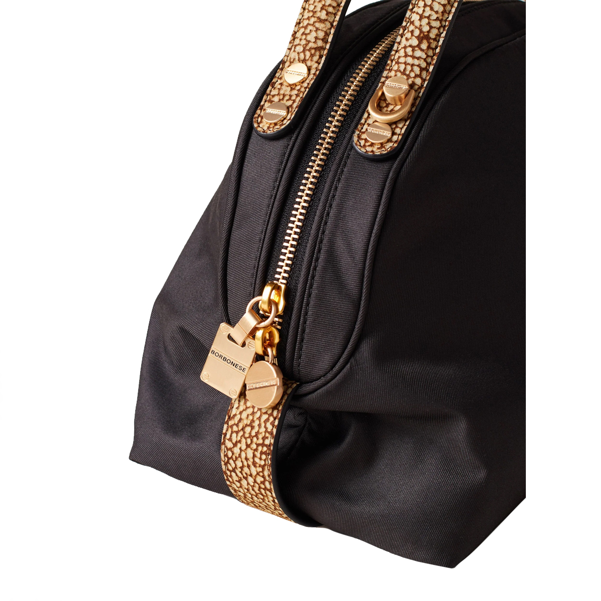 Borbonese Bauletto Sexy Bag Small Nero OP Naturale - 5 Borbonese Bauletto Sexy Bag Small Nero OP Naturale - 5