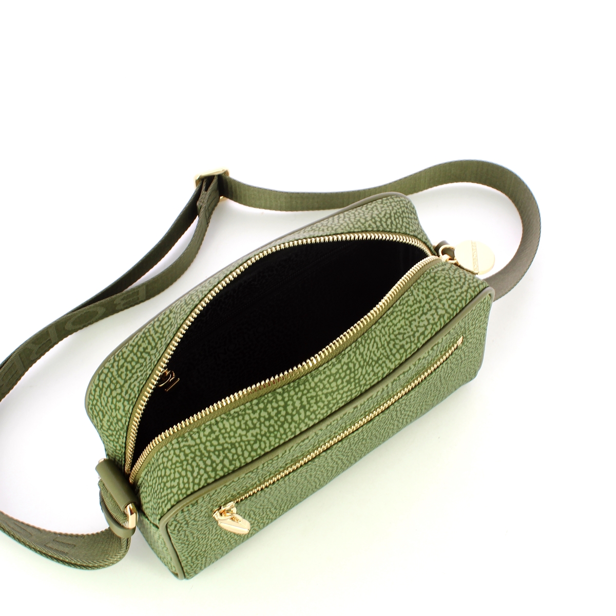 Borbonese Tracollina Small in Nylon Riciclato Verde Militare - 4 Borbonese Tracollina Small in Nylon Riciclato Verde Militare - 4