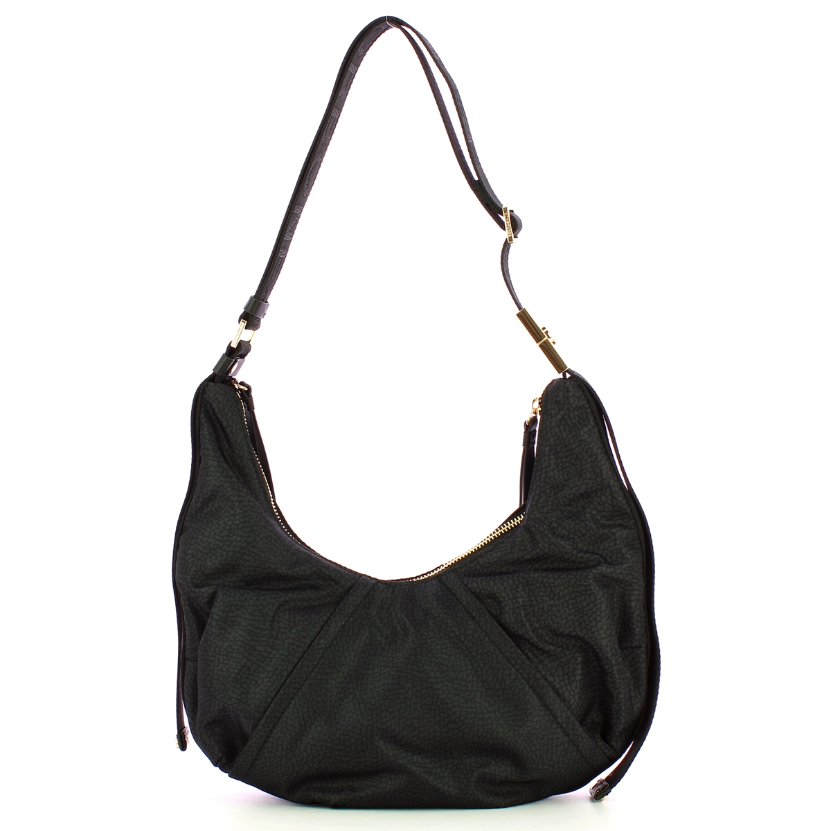Borbonese Borsa Hobo Small Dark Black - 3 Borbonese Borsa Hobo Small Dark Black - 3