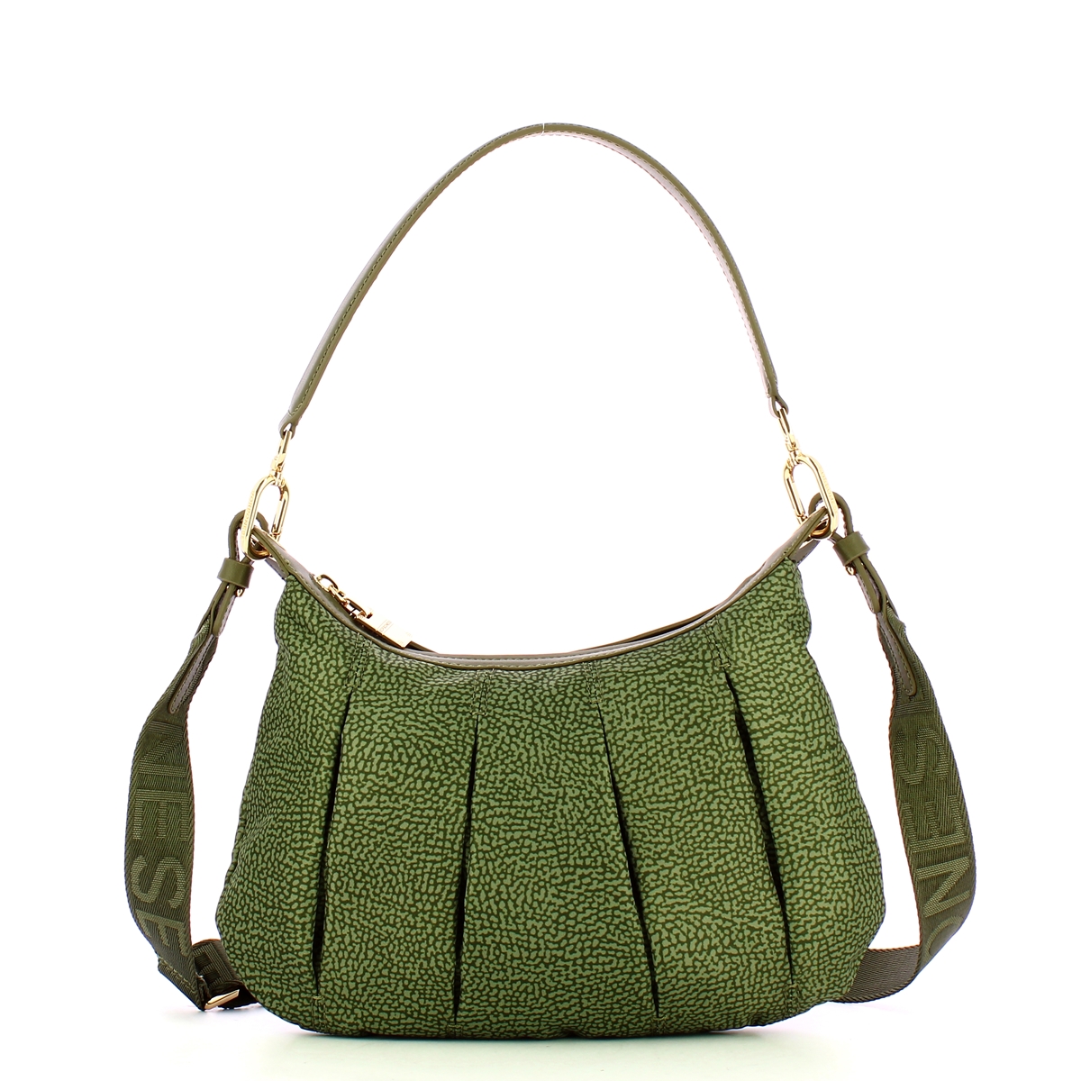 Borbonese Sottospalla Hobo Small Verde Militare - 1 Borbonese Sottospalla Hobo Small Verde Militare - 1