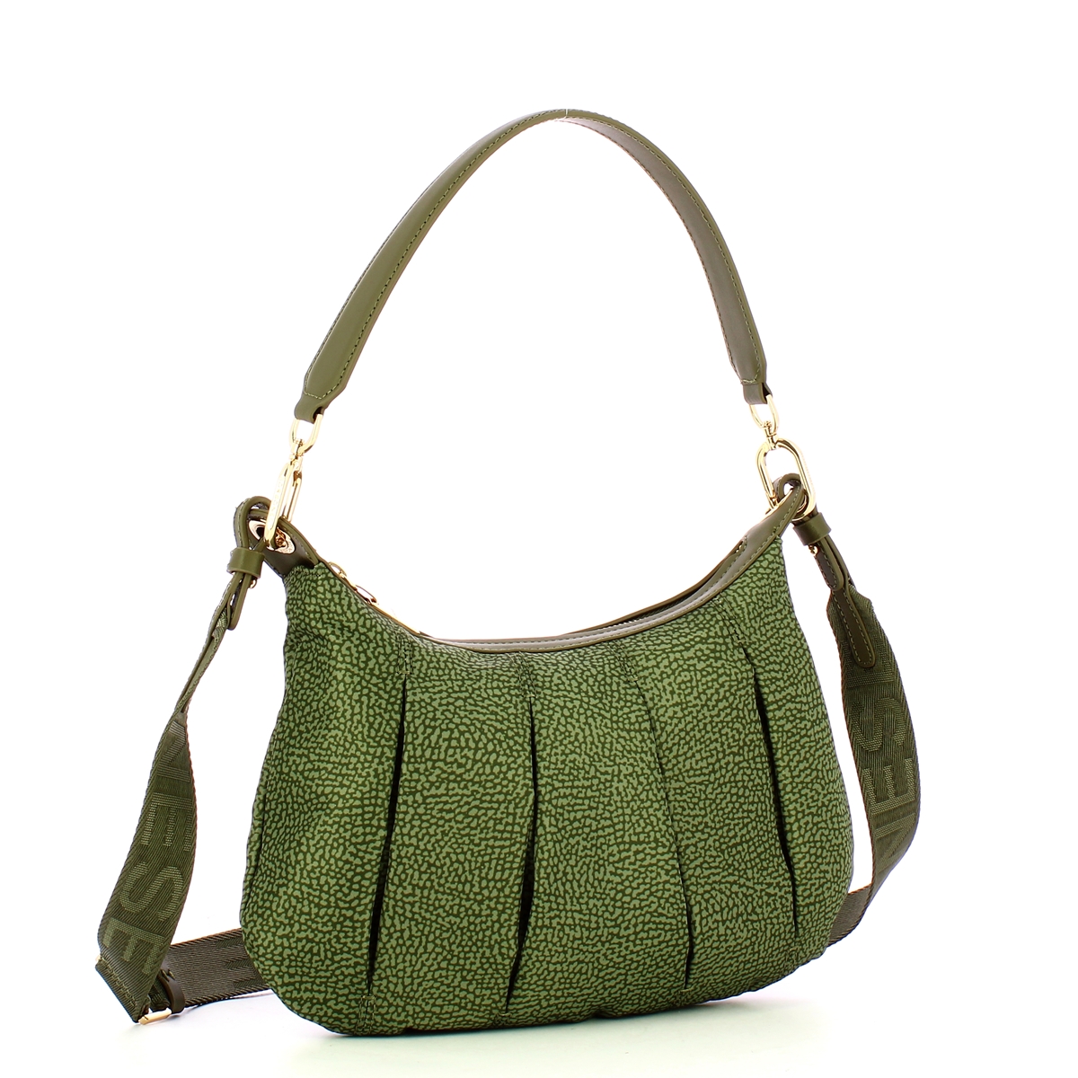 Borbonese Sottospalla Hobo Small Verde Militare - 2 Borbonese Sottospalla Hobo Small Verde Militare - 2