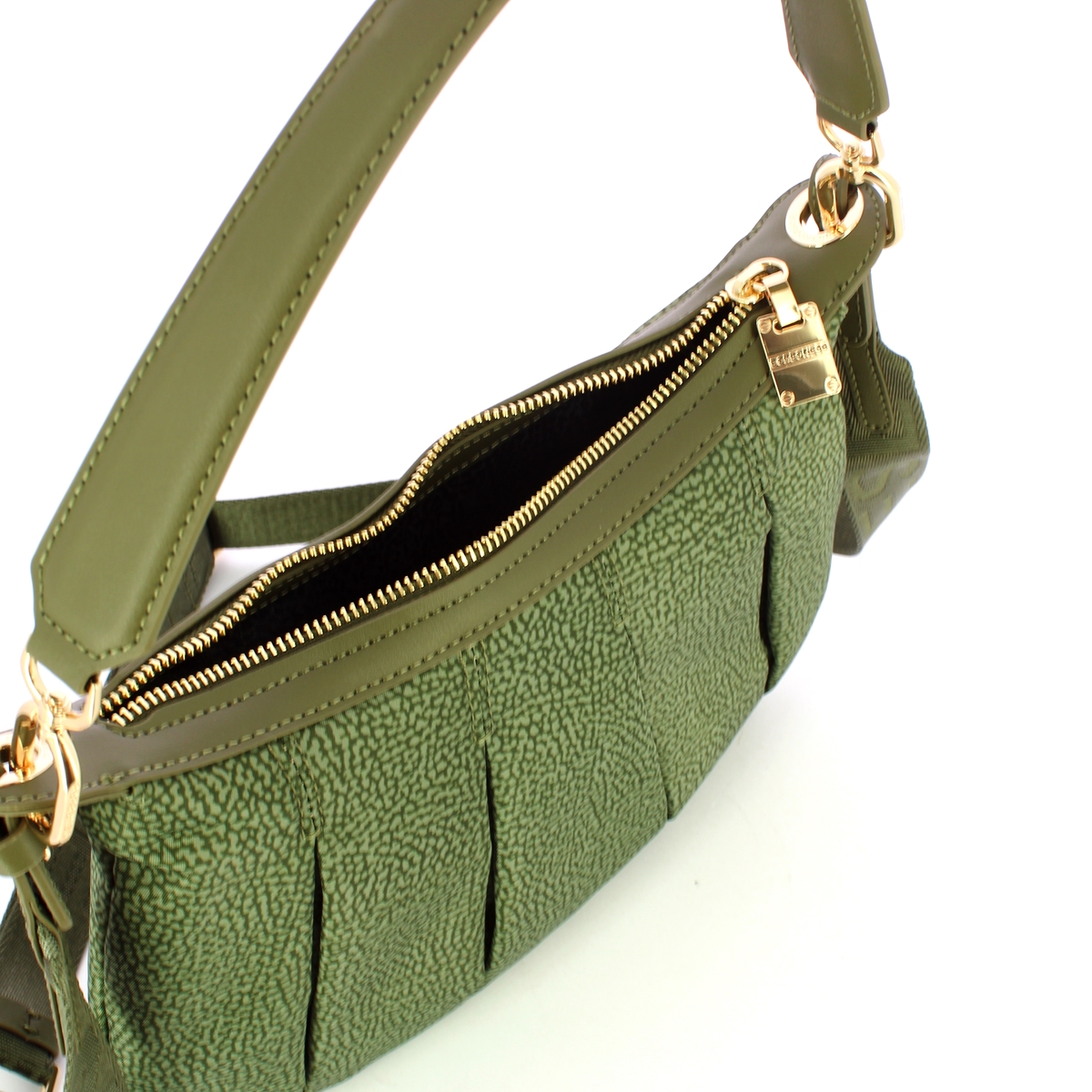 Borbonese Sottospalla Hobo Small Verde Militare - 4 Borbonese Sottospalla Hobo Small Verde Militare - 4