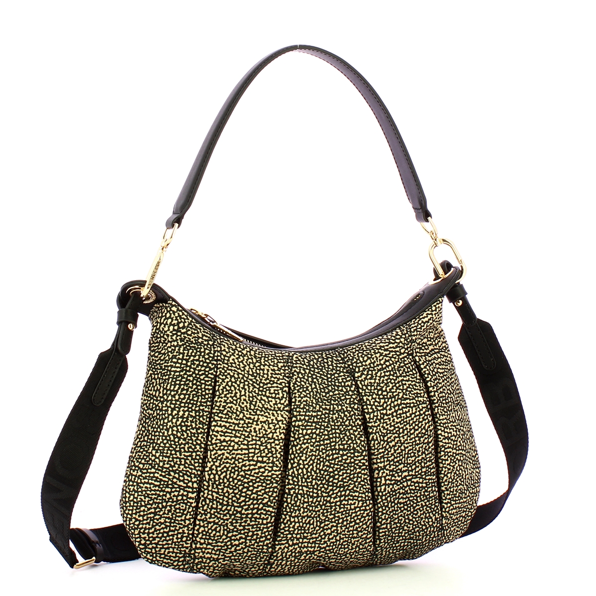 Borbonese Sottospalla Hobo Small OP Naturale Nero - 2 Borbonese Sottospalla Hobo Small OP Naturale Nero - 2