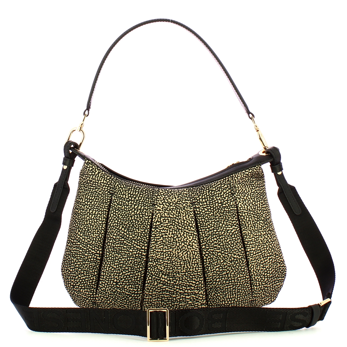 Borbonese Sottospalla Hobo Small OP Naturale Nero - 3 Borbonese Sottospalla Hobo Small OP Naturale Nero - 3