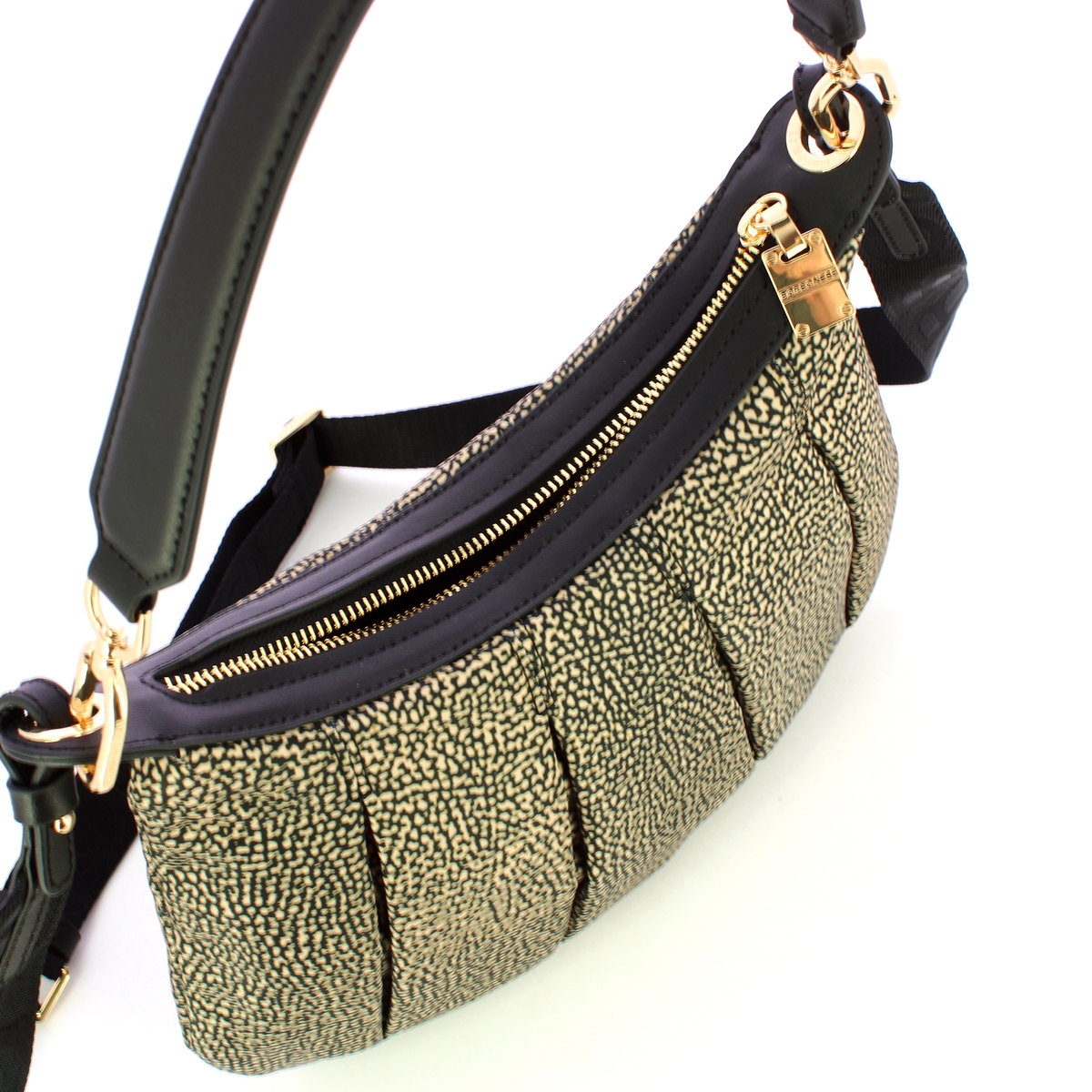 Borbonese Sottospalla Hobo Small OP Naturale Nero - 4 Borbonese Sottospalla Hobo Small OP Naturale Nero - 4