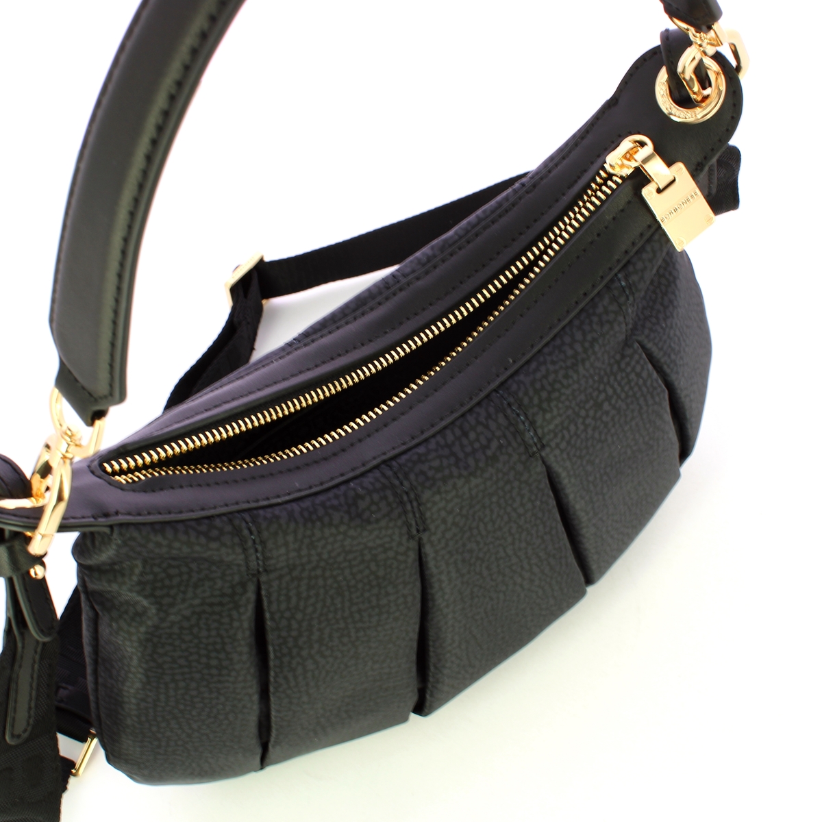 Borbonese Sottospalla Hobo Small Dark Black - 4 Borbonese Sottospalla Hobo Small Dark Black - 4