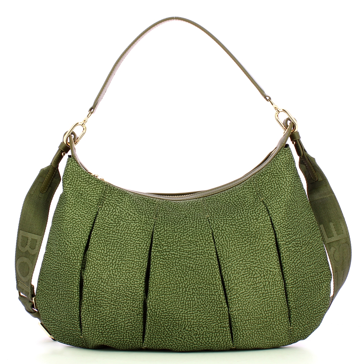 Borbonese Hobo Medium Verde Militare - 1 Borbonese Hobo Medium Verde Militare - 1