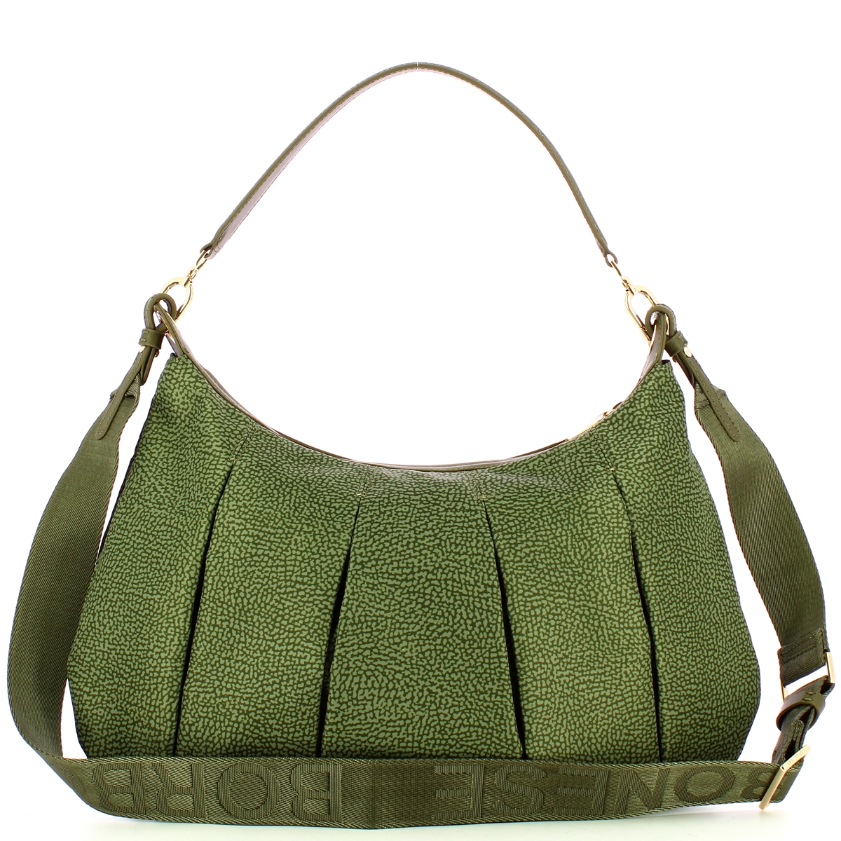 Borbonese Hobo Medium Verde Militare - 3 Borbonese Hobo Medium Verde Militare - 3