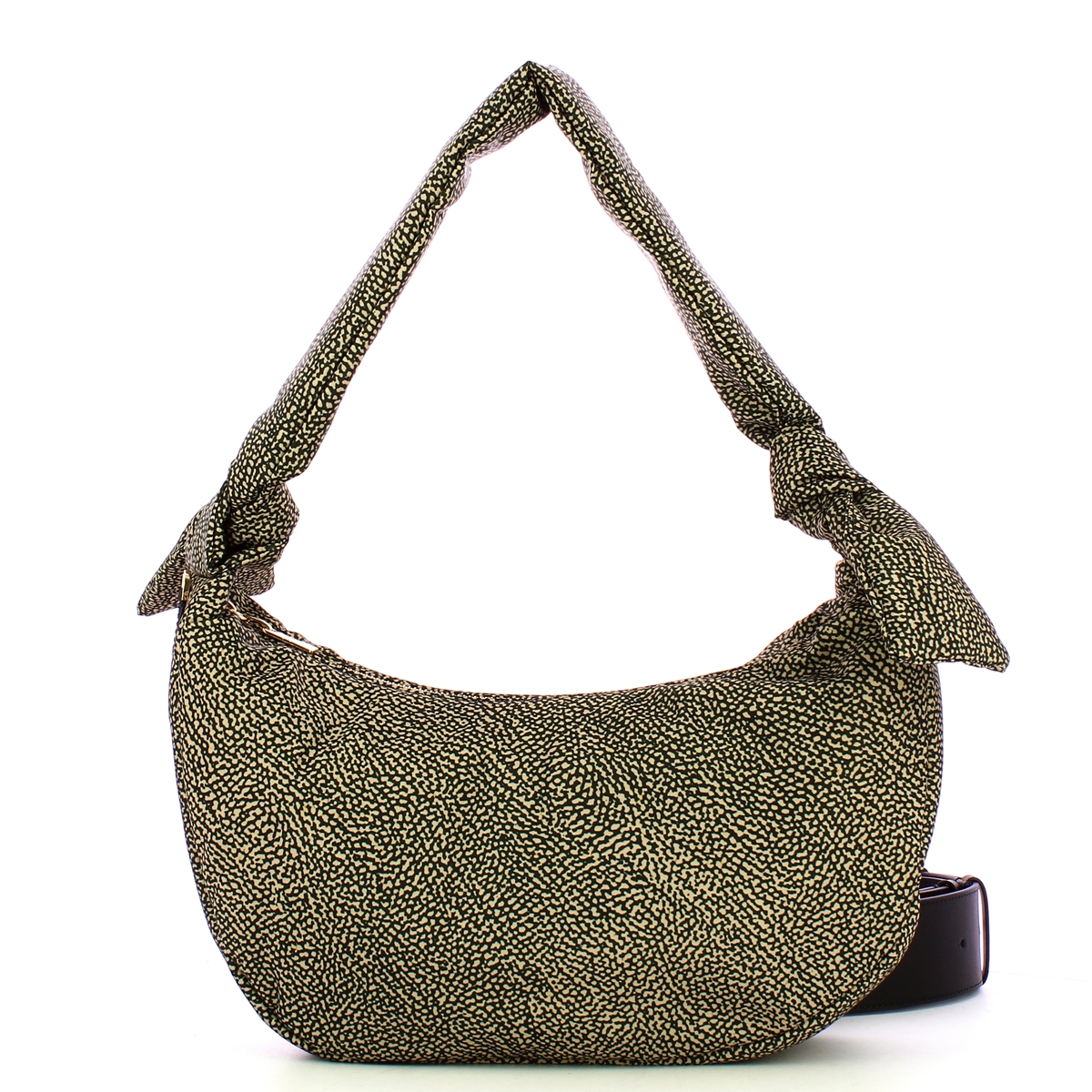Borbonese Borsa a spalla Hobo Lover Medium OP Naturale Nero - 1
