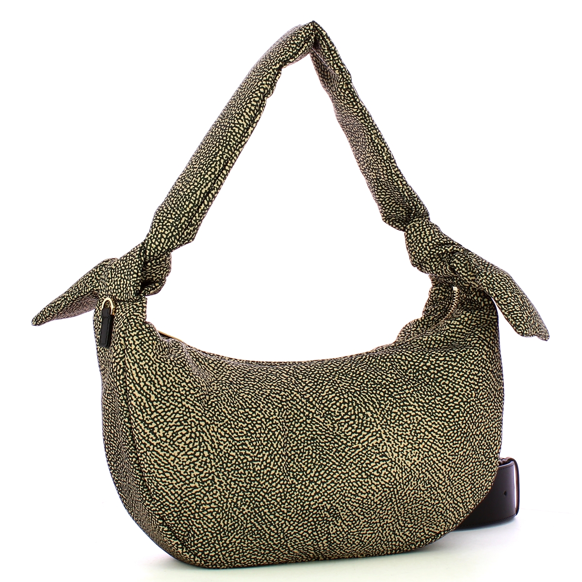 Borbonese Borsa a spalla Hobo Lover Medium OP Naturale Nero - 2
