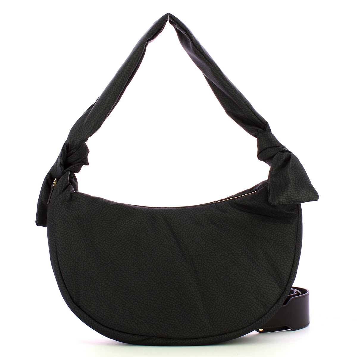 Borbonese Borsa a spalla Hobo Lover Medium Dark Black - 1 Borbonese Borsa a spalla Hobo Lover Medium Dark Black - 1