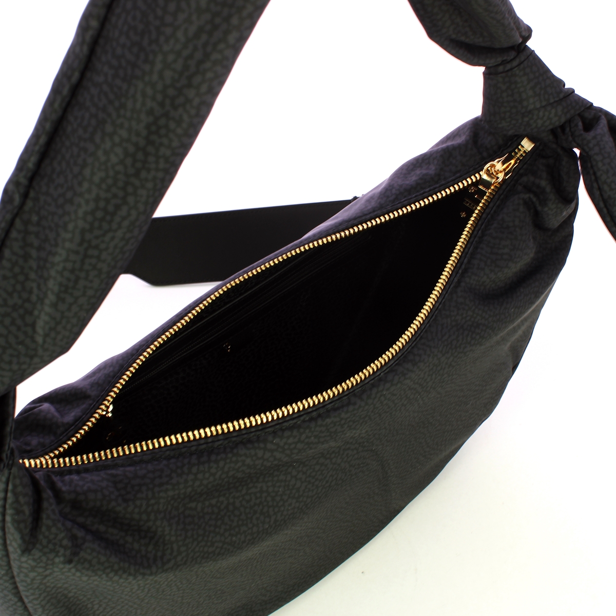 Borbonese Borsa a spalla Hobo Lover Medium Dark Black - 4 Borbonese Borsa a spalla Hobo Lover Medium Dark Black - 4