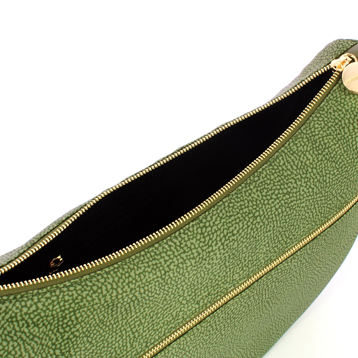 Borbonese Borsa Luna Bag Middle con taschino in Nylon Riciclato Verde Militare - 4 Borbonese Borsa Luna Bag Middle con taschino in Nylon Riciclato Verde Militare - 4