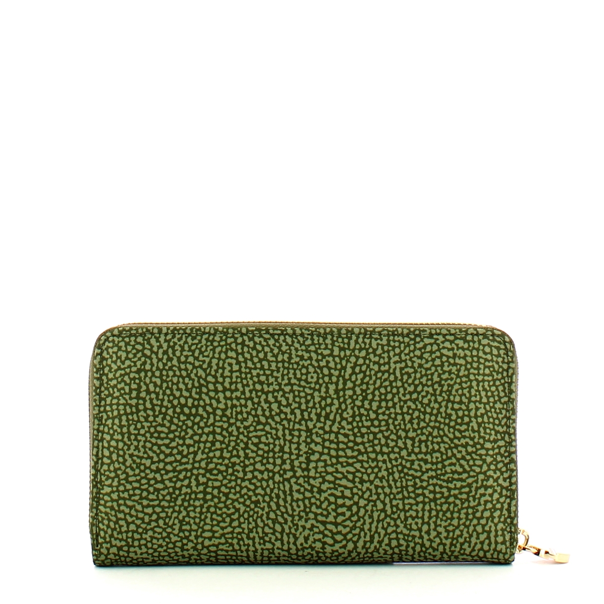 Borbonese Portafoglio RFID in Nylon Riciclato Zip Around Verde Militare - 2 Borbonese Portafoglio RFID in Nylon Riciclato Zip Around Verde Militare - 2