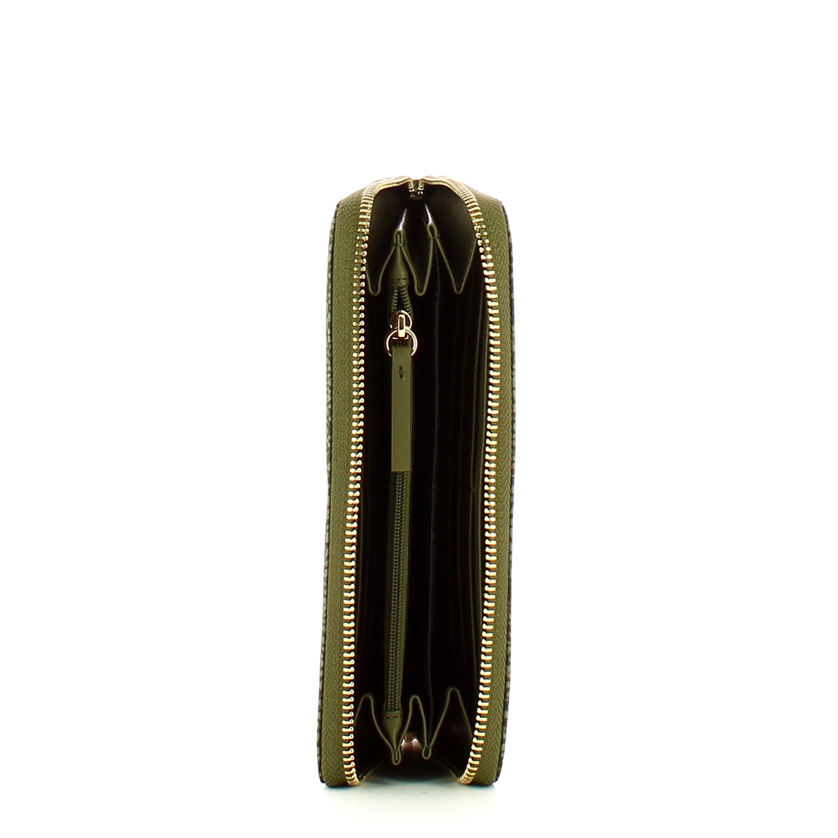 Borbonese Portafoglio RFID in Nylon Riciclato Zip Around Verde Militare - 3 Borbonese Portafoglio RFID in Nylon Riciclato Zip Around Verde Militare - 3