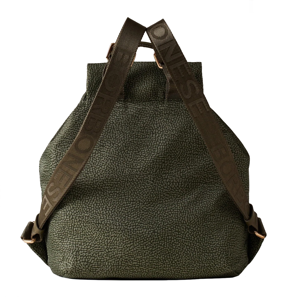 Borbonese Zaino Medium in Nylon Riciclato Verde Militare - 4 Borbonese Zaino Medium in Nylon Riciclato Verde Militare - 4
