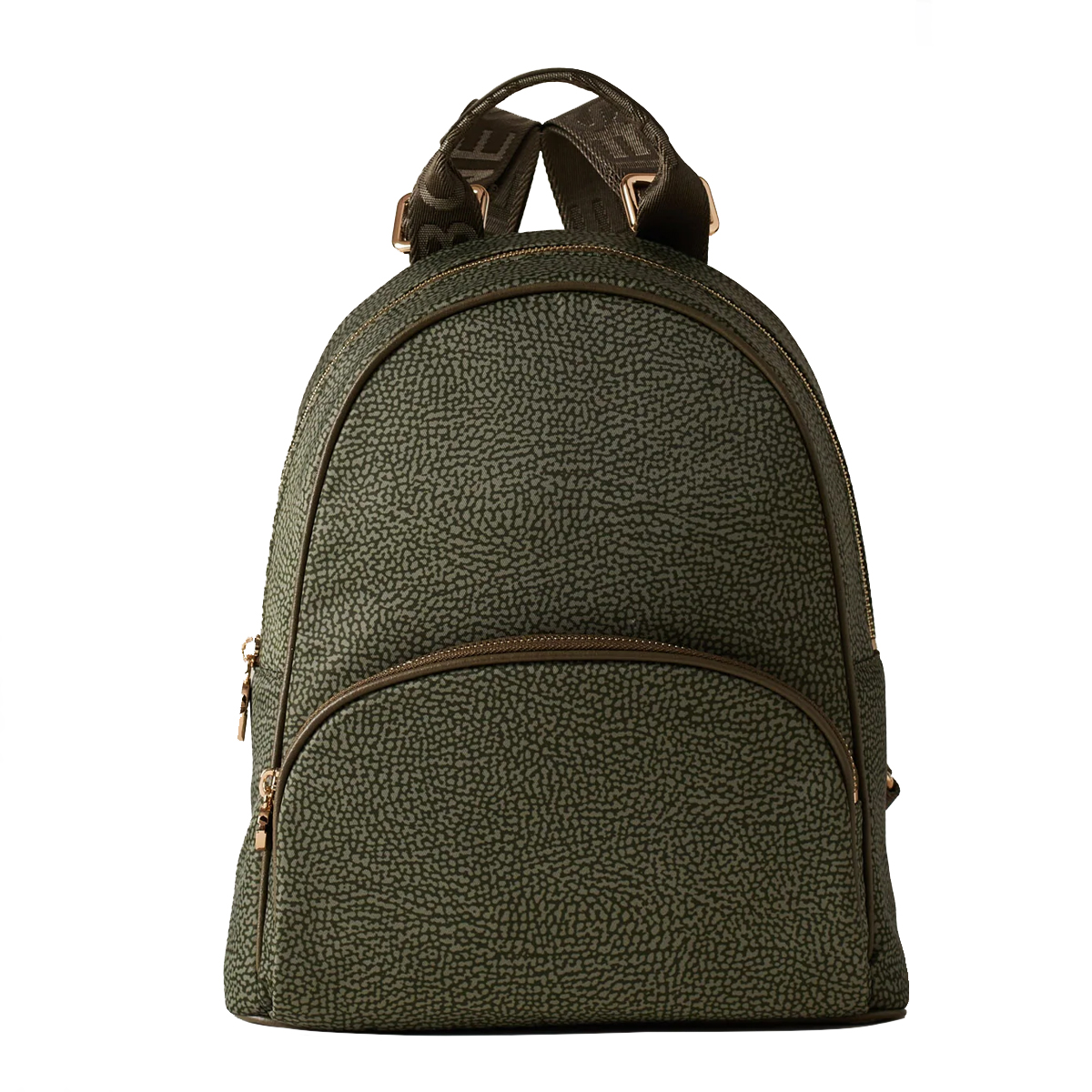Borbonese Zaino Medium Verde Militare - 1 Borbonese Zaino Medium Verde Militare - 1