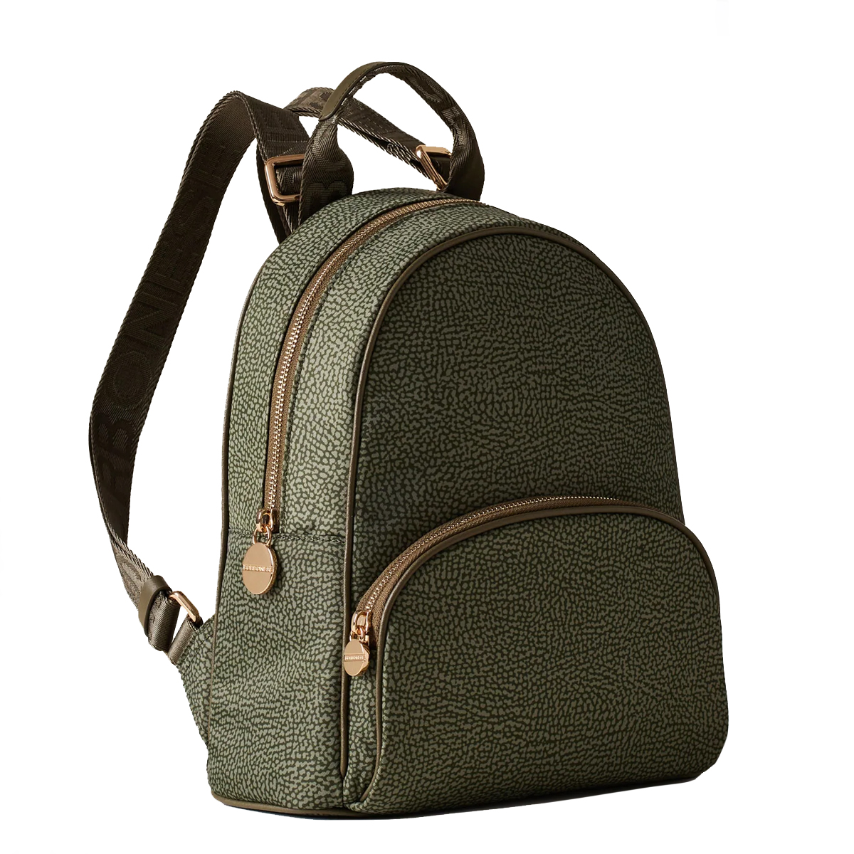 Borbonese Zaino Medium Verde Militare - 4 Borbonese Zaino Medium Verde Militare - 4