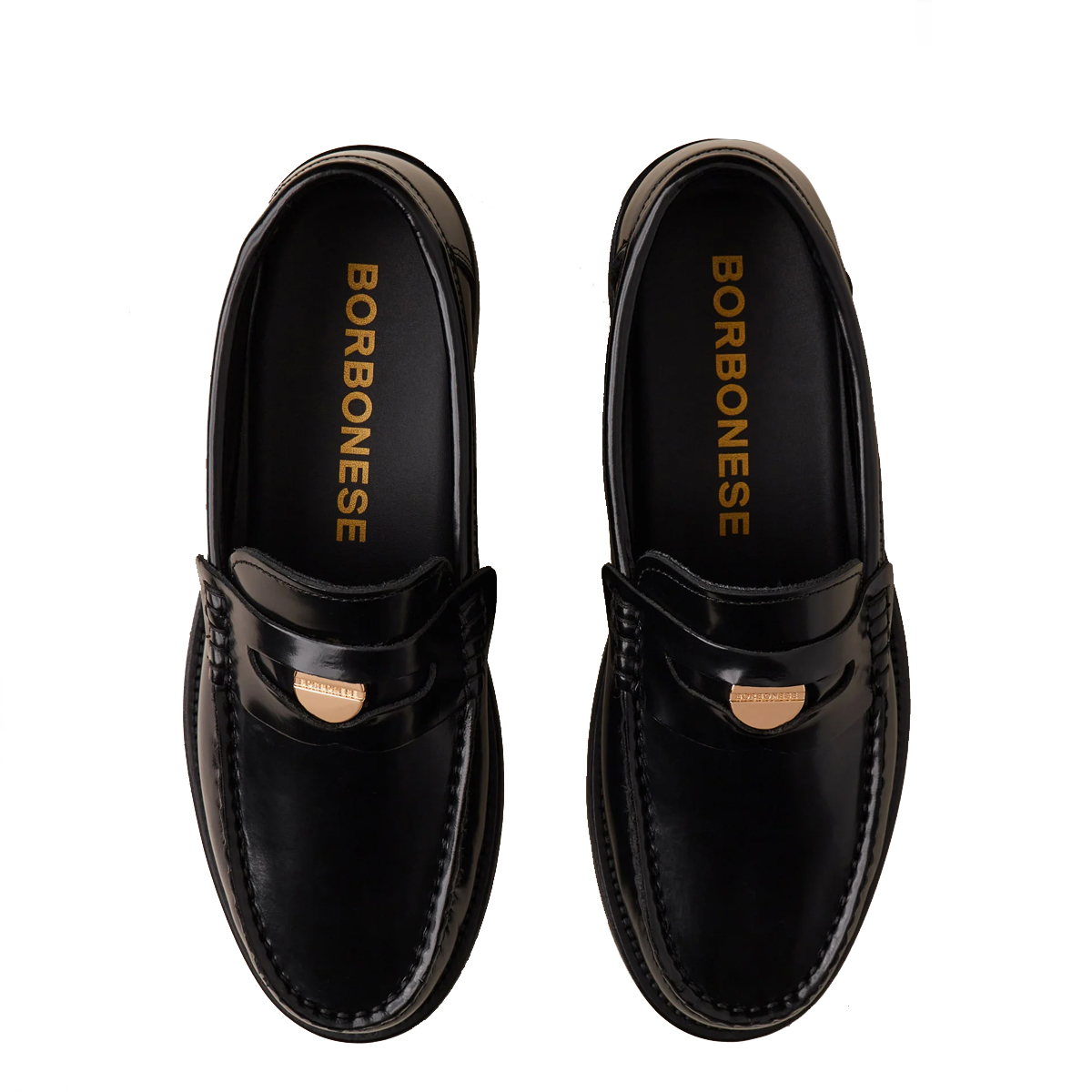 Borbonese Mocassino Penny Loafer Nero - 4 Borbonese Mocassino Penny Loafer Nero - 4