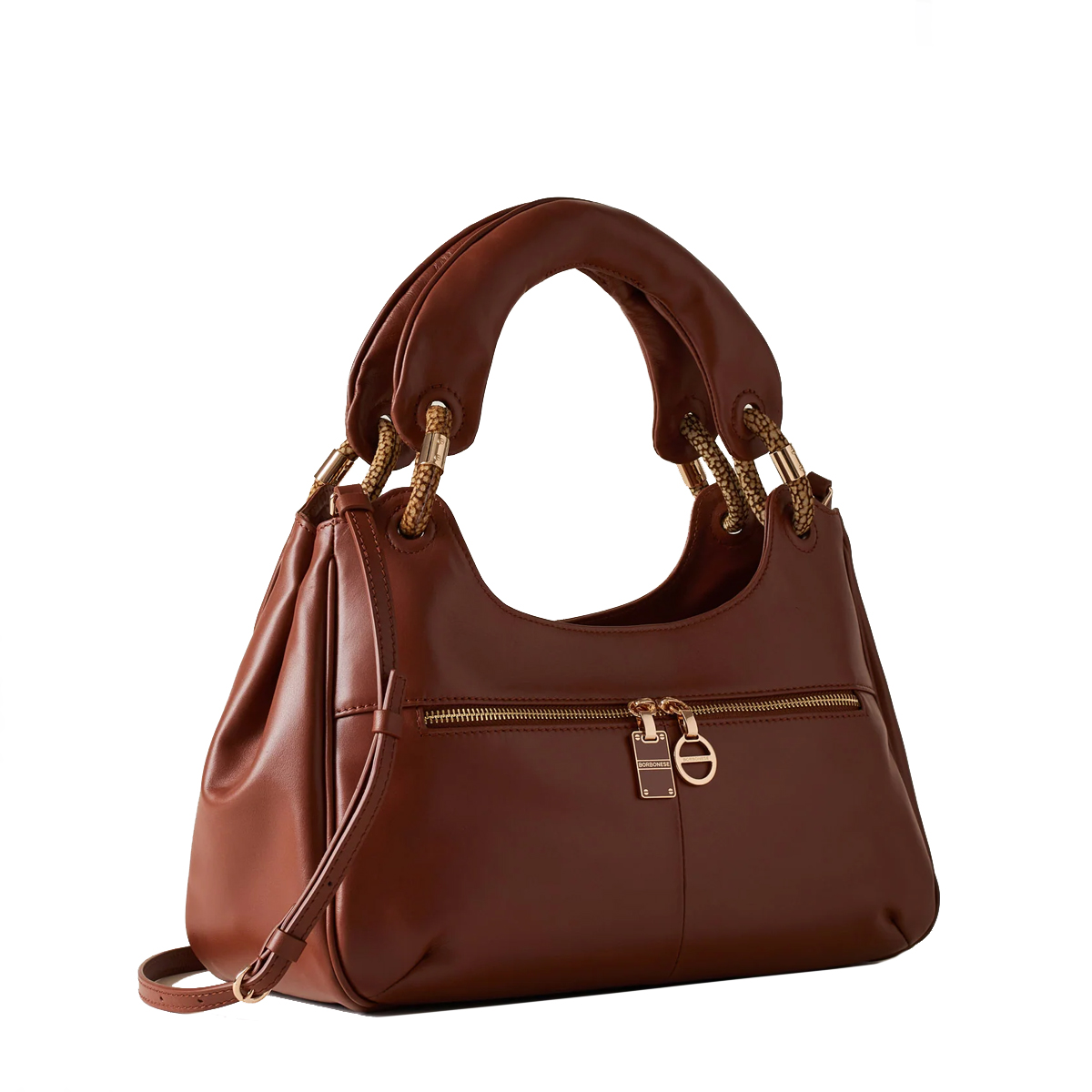 Borbonese Borsa a mano in pelle Cuoio OP Naturale - 3 Borbonese Borsa a mano in pelle Cuoio OP Naturale - 3
