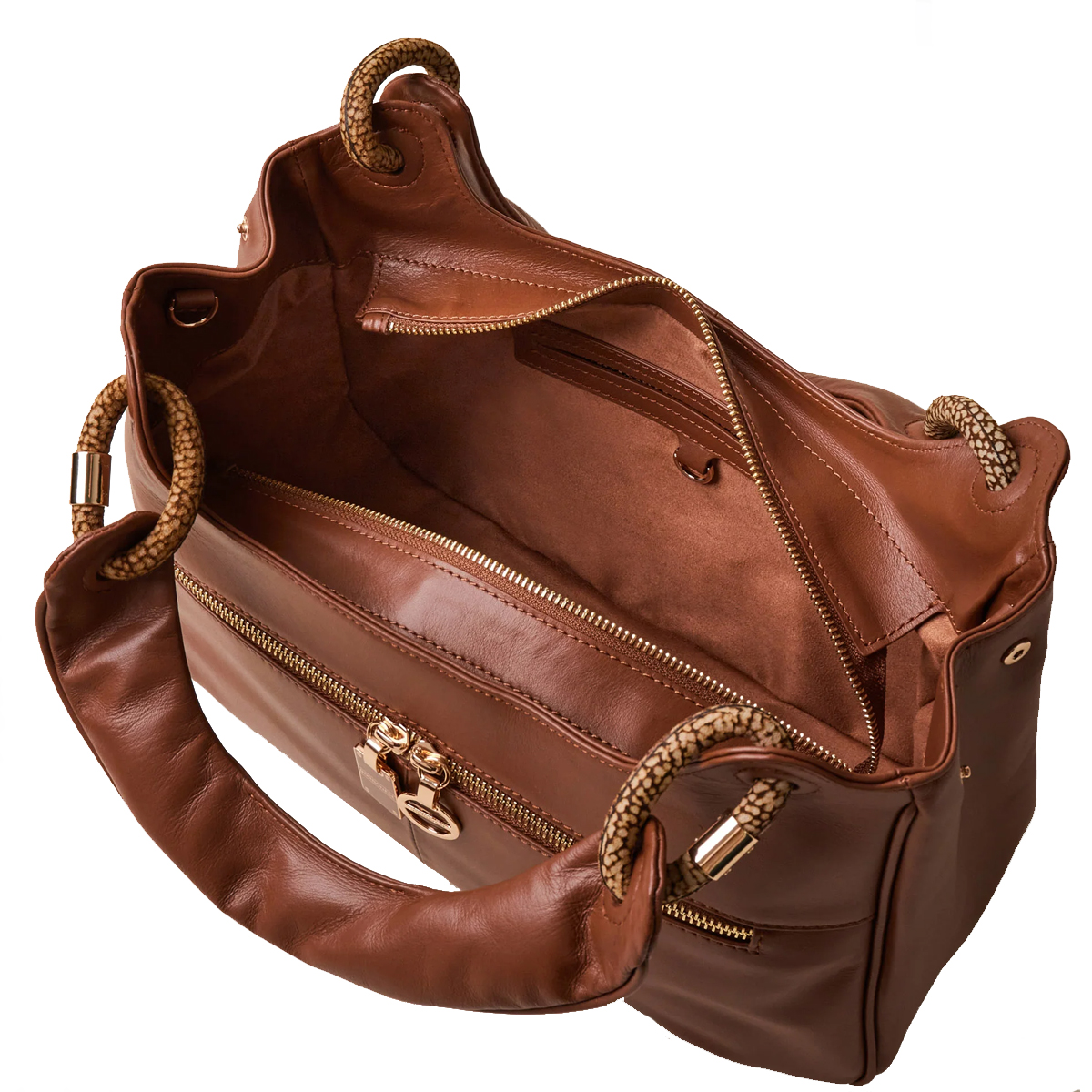 Borbonese Borsa a mano in pelle Cuoio OP Naturale - 5 Borbonese Borsa a mano in pelle Cuoio OP Naturale - 5