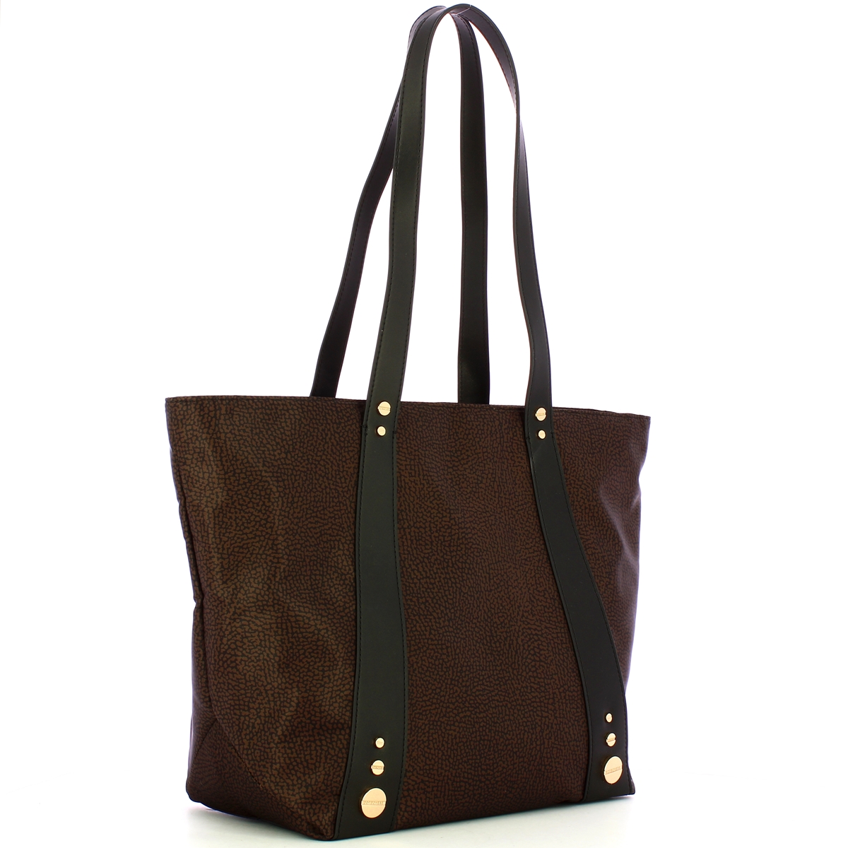 Borbonese Shopping Bag Medium Road Testa Moro Nero - 2 Borbonese Shopping Bag Medium Road Testa Moro Nero - 2