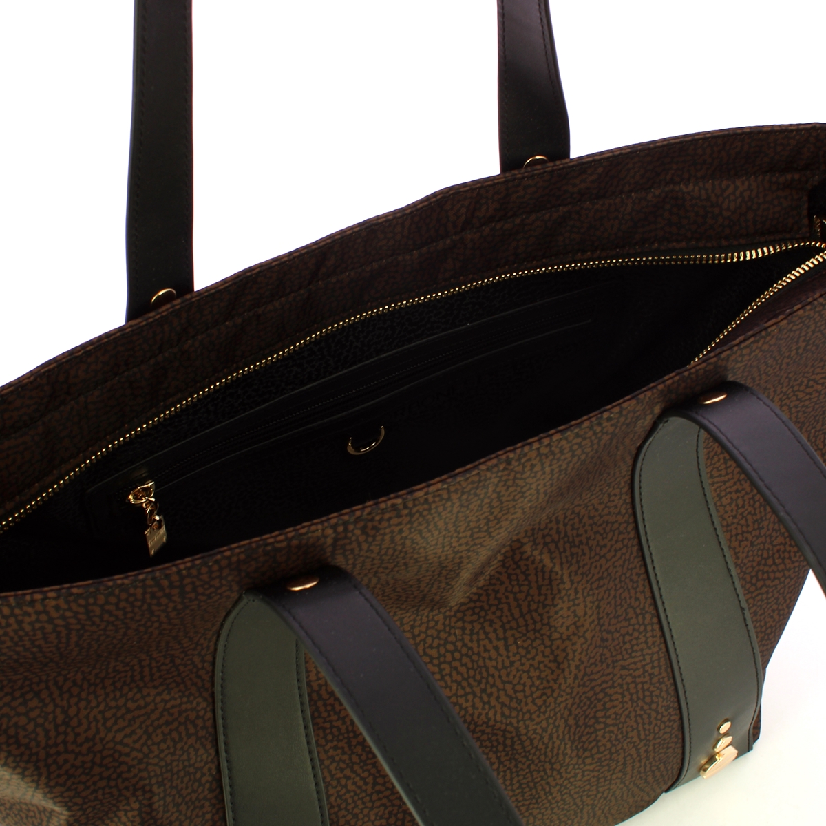 Borbonese Shopping Bag Medium Road Testa Moro Nero - 4 Borbonese Shopping Bag Medium Road Testa Moro Nero - 4