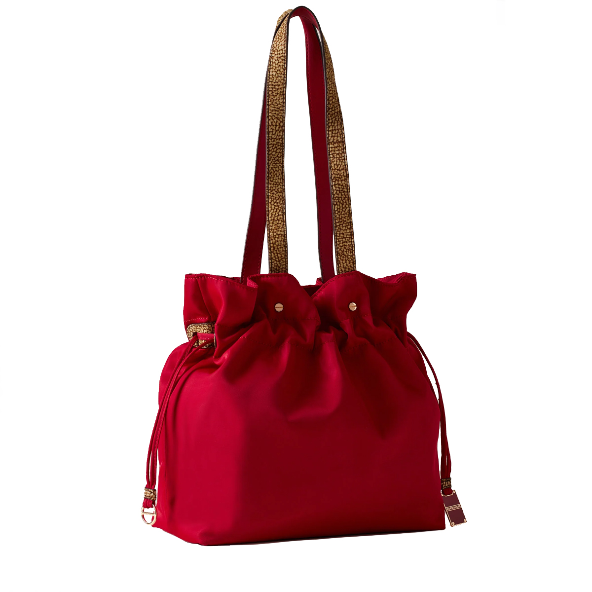 Borbonese Borsa Shopping M Borgogna Op Naturale - 3 Borbonese Borsa Shopping M Borgogna Op Naturale - 3