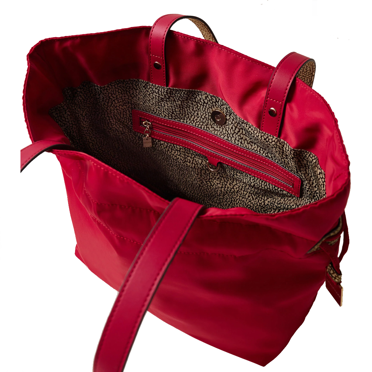 Borbonese Borsa Shopping M Borgogna Op Naturale - 5 Borbonese Borsa Shopping M Borgogna Op Naturale - 5