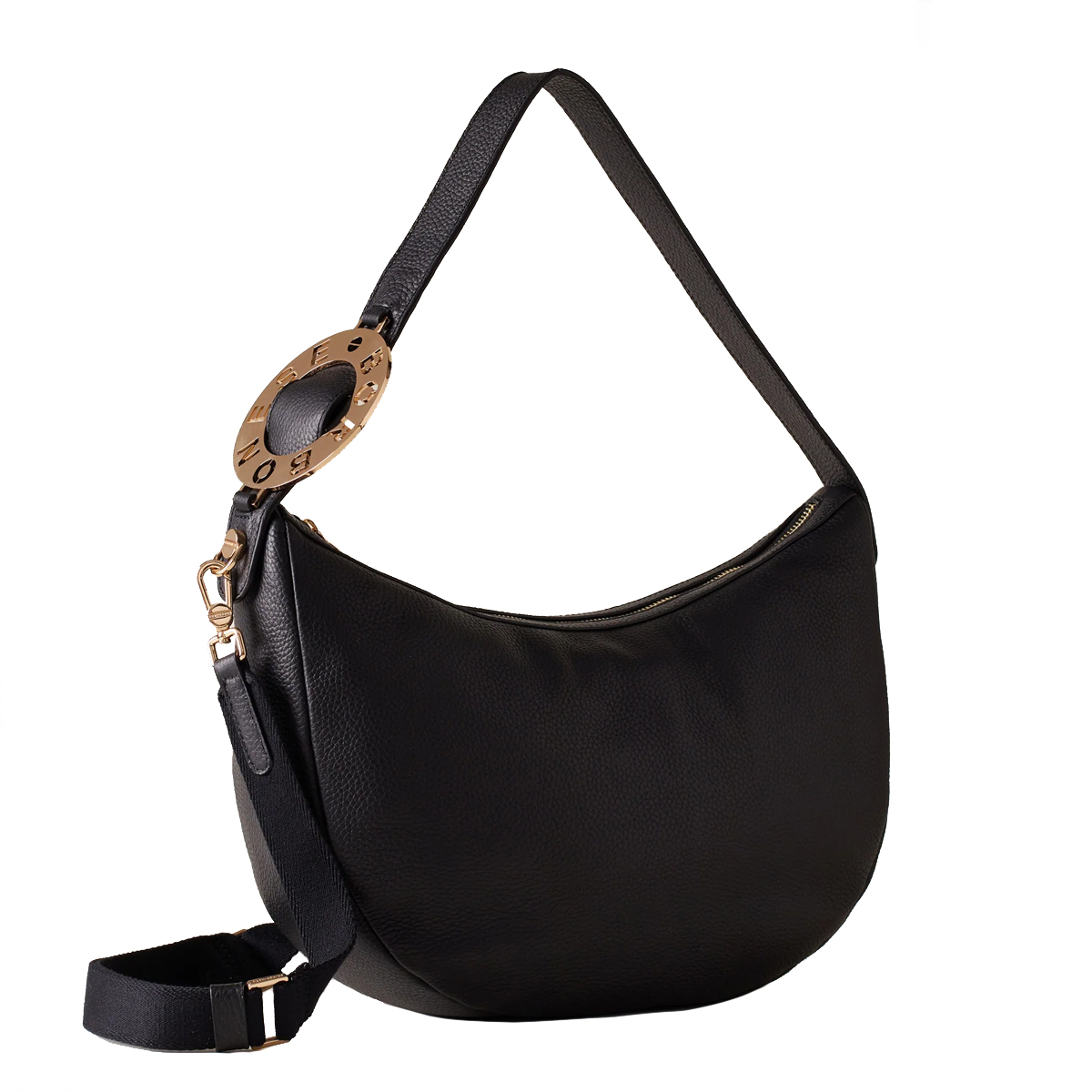 Borbonese Borsa Luna Bag Middle 011 Nero - 3 Borbonese Borsa Luna Bag Middle 011 Nero - 3