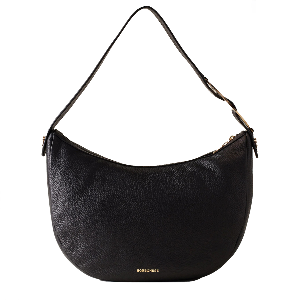 Borbonese Borsa Luna Bag Middle 011 Nero - 4 Borbonese Borsa Luna Bag Middle 011 Nero - 4