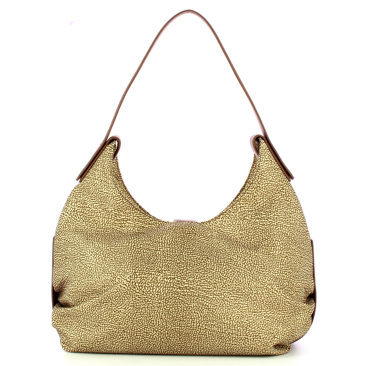 Borbonese Borsa a spalla Eclipse Hobo Medium Beige Marrone - 3 Borbonese Borsa a spalla Eclipse Hobo Medium Beige Marrone - 3