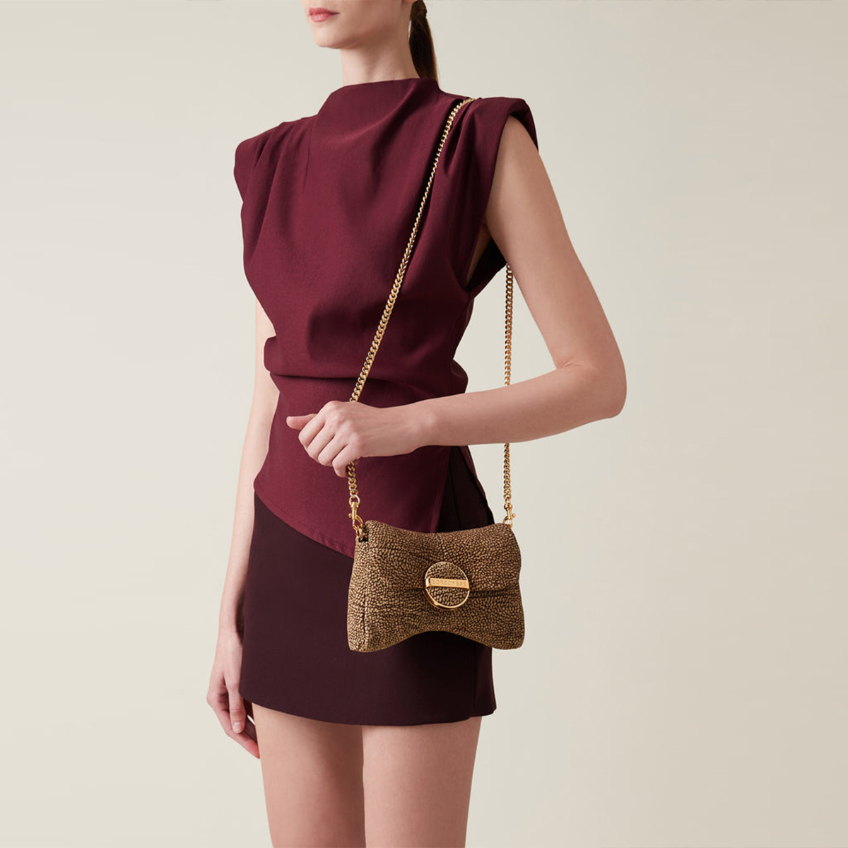 Borbonese Mini Borsa a tracolla Coquette OP Naturale - 6 Borbonese Mini Borsa a tracolla Coquette OP Naturale - 6