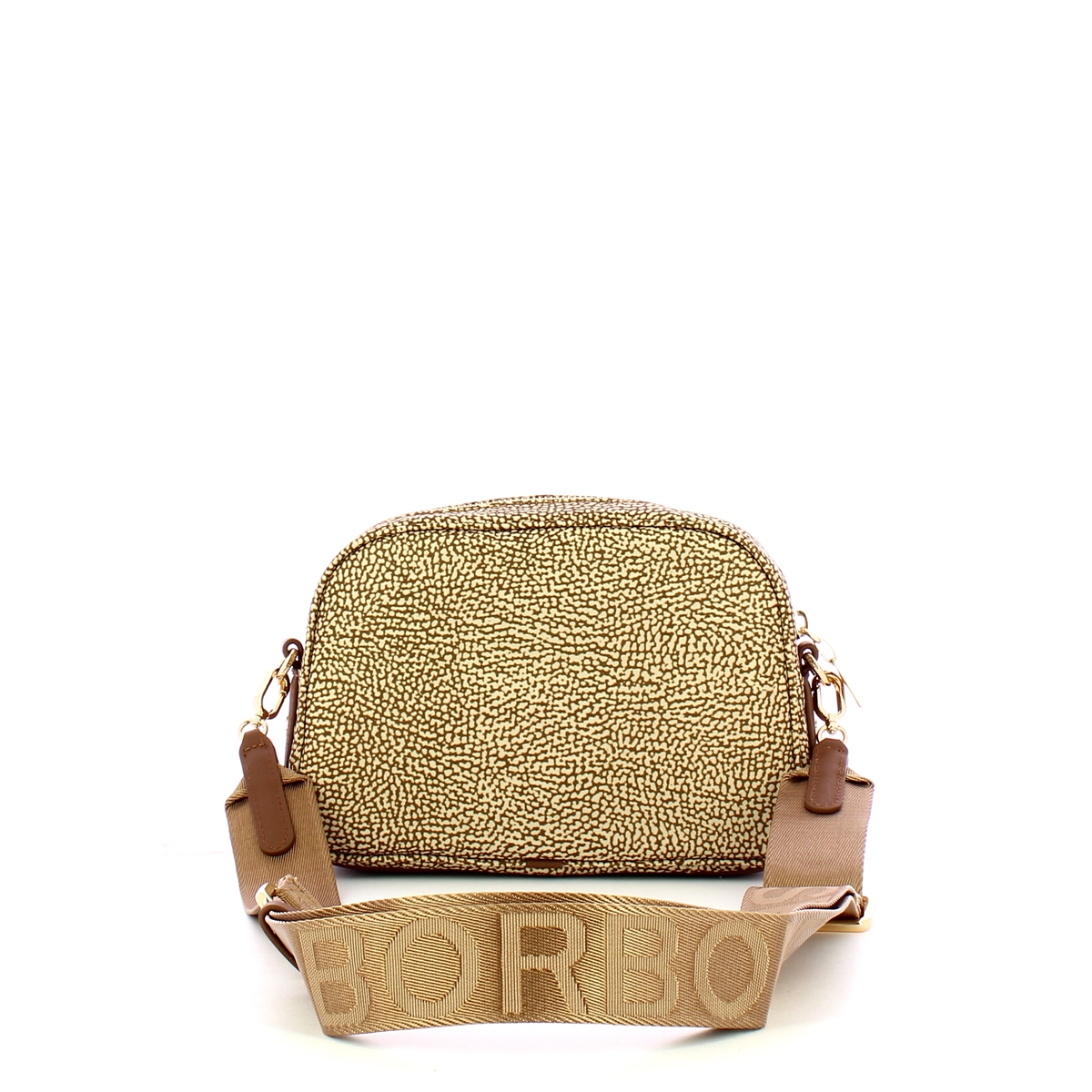 Borbonese Camera Case Eclipse Small Beige Marrone - 3